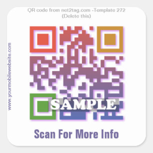 pegatina de código QR personalizado (plantilla de 