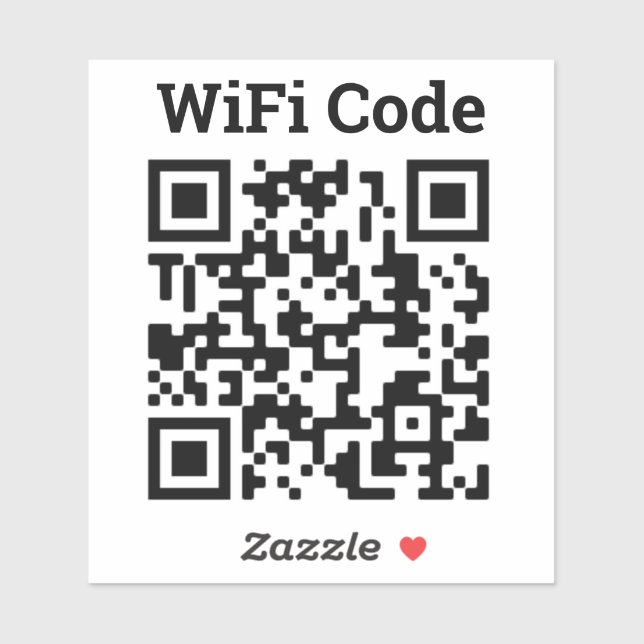 Pegatina de código QR Wifi (Hoja)