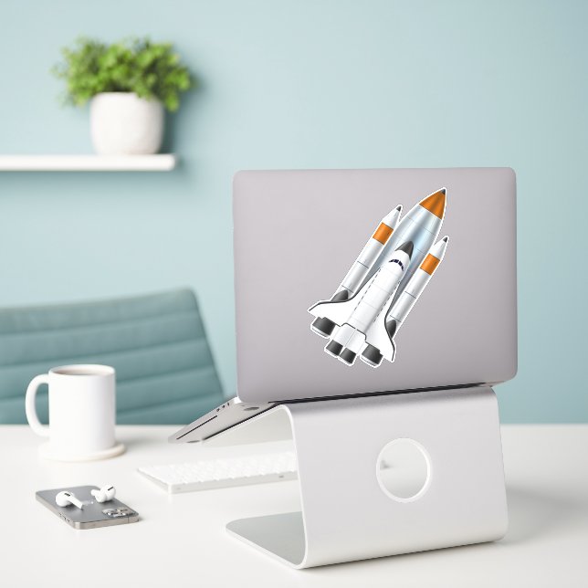 Pegatina de cohete de la Fuerza Espacial (Ordenado portátil  en el escritorio)