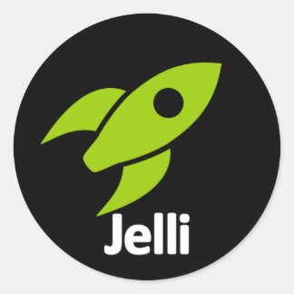 Pegatina de cohetes - Negro