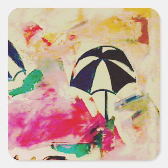 Pegatina de color completo de La Playa (Anverso)