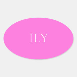 Pegatina de color rosa elegante