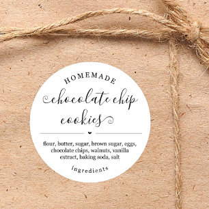 Pegatina de comida casera personalizada