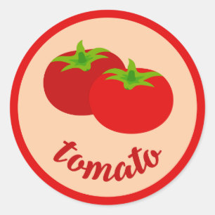 Pegatina de comida vegetal de tomate