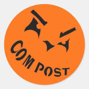 Pegatina de compost Jack-o-Lantern