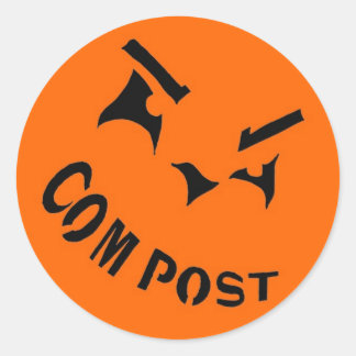 Pegatina de compost Jack-o-Lantern