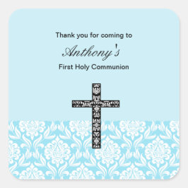 Pegatina de comunicación de los niños de Damask az