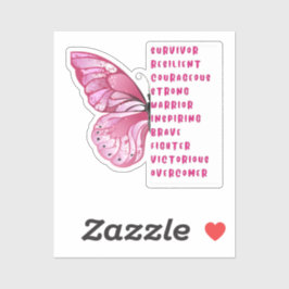 Pegatina de Concienciación sobre el Cáncer de Mama