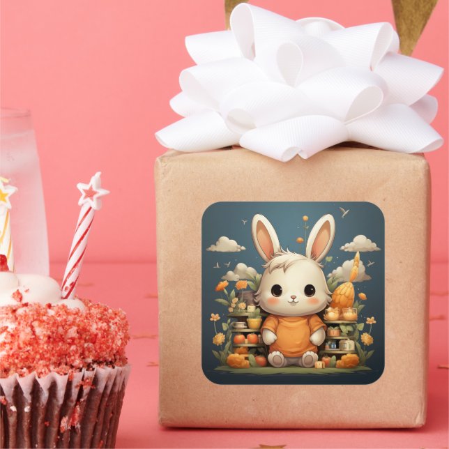 Pegatina de conejito (Fiesta)