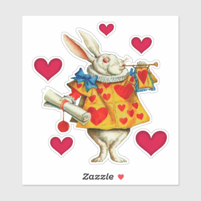 Pegatina de Conejo Blanco 1 (Hoja)