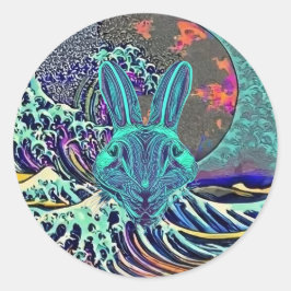 Pegatina de Conejo Enojado