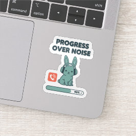 Pegatina de conejo motivacional: Progreso sobre Ru