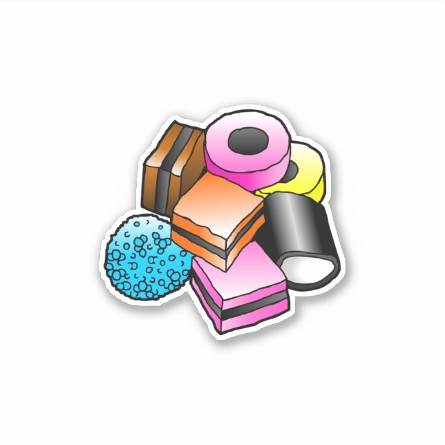 Pegatina de confitería Licorice (Anverso)