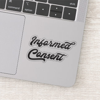 Pegatina de consentimiento informado