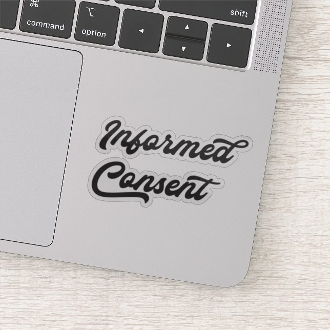 Pegatina de consentimiento informado (Detalle)
