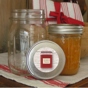 Pegatina de conservas de fresa