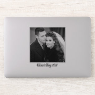 Pegatina de contexto de foto de boda personalizada