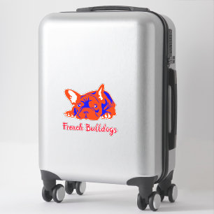 Pegatina de contorno Bulldogs Franceses