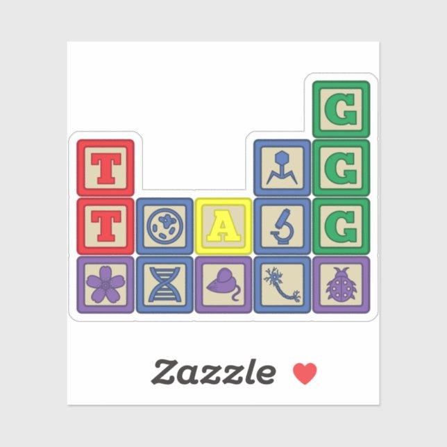 Pegatina de contorno de bloqueos de futuros biólog (Hoja)