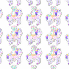 Pegatina de contorno de caballo de carrusel (hoja)