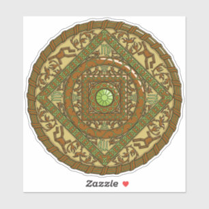 Pegatina de contorno de mandala de Virgo