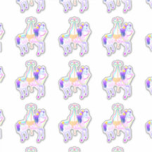 Pegatina de contorno de Pony (hoja) de carrusel