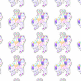 Pegatina de contorno de Pony (hoja) de carrusel