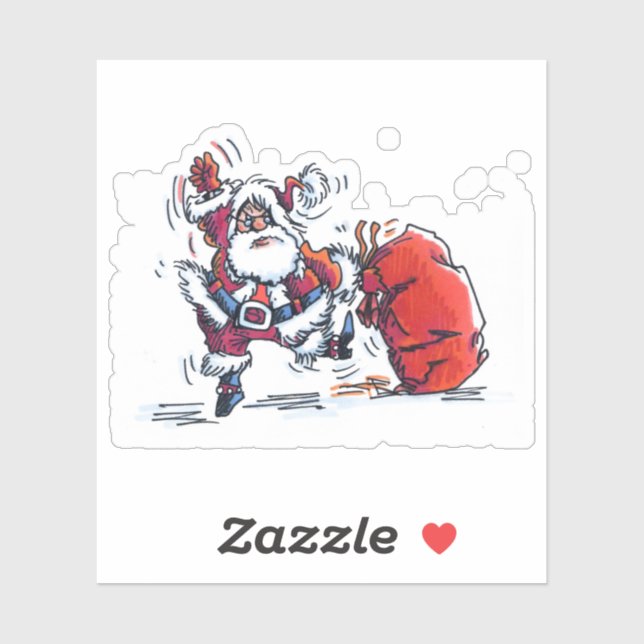 Pegatina de contorno de Santa Furia (Hoja)