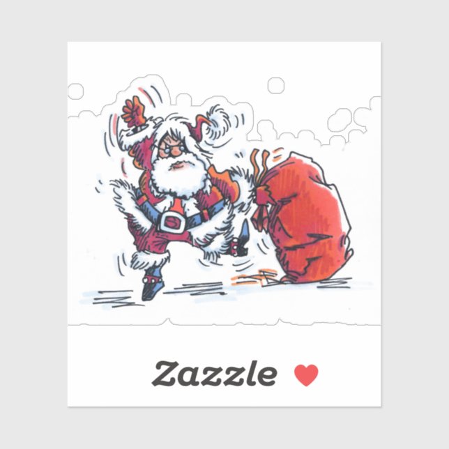 Pegatina de contorno de Santa Furia (Hoja)