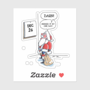 Pegatina de contorno del 26 de diciembre