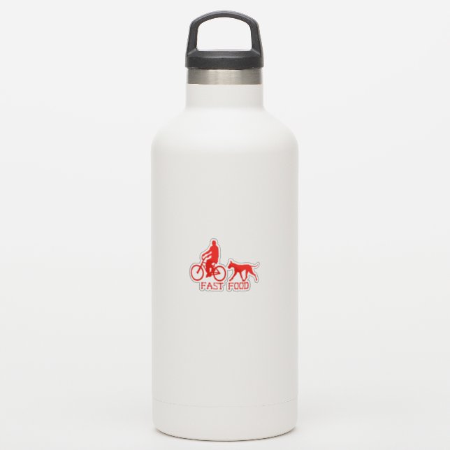 Pegatina de contorno divertida Gran Danés (Botella de Agua )
