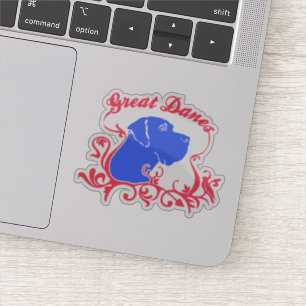 Pegatina de contorno divertido Gran Danés