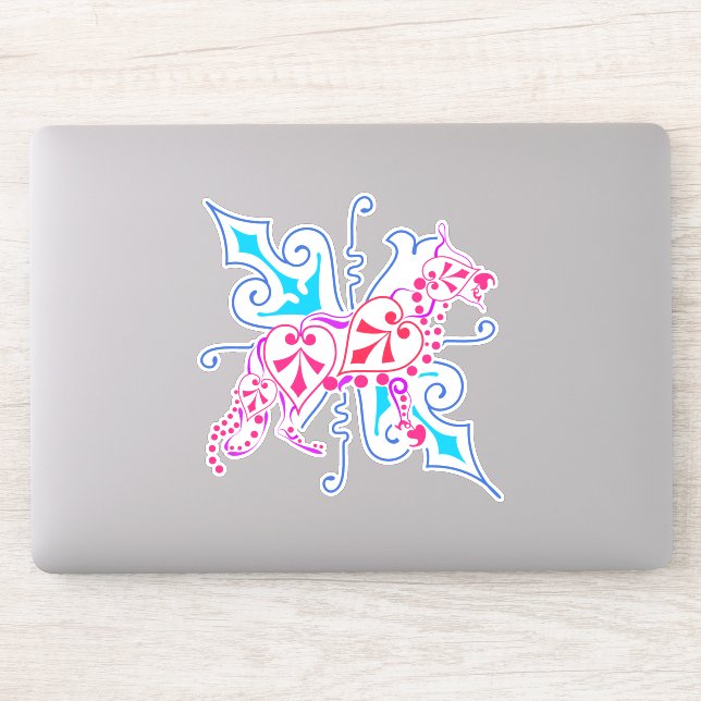 Pegatina de contorno Pastor Alemán (Ordenador)