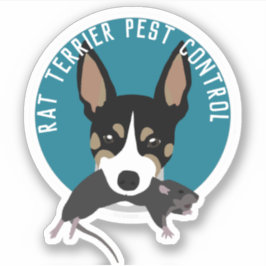 Pegatina de control de plagas de Rat terrier