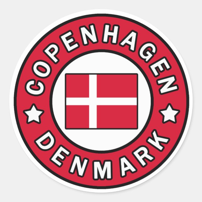 Pegatina de Copenhague Dinamarca (Anverso)