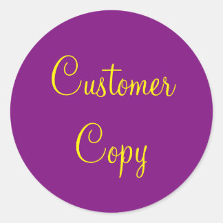 Pegatina de copia de cliente