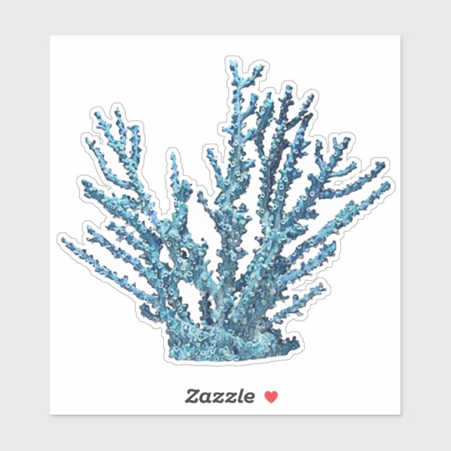 Pegatina de coral azul (Hoja)