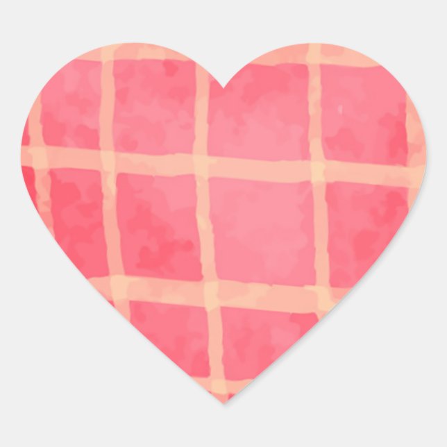 Pegatina de corazón a rayas (Anverso)
