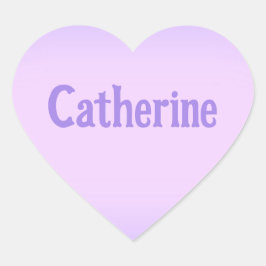 Pegatina de Corazón Catherine Lavanda Rosa