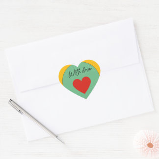 Pegatina de corazón con amor – Minimalista corazón