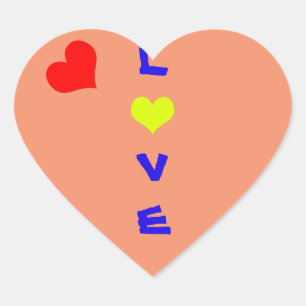 Pegatina de corazón de amor