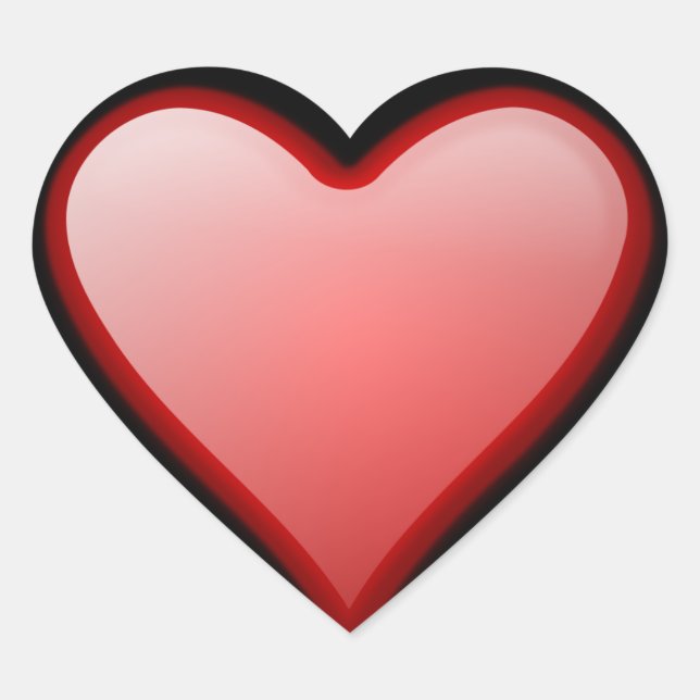 pegatina de corazón de amor brillante (Anverso)