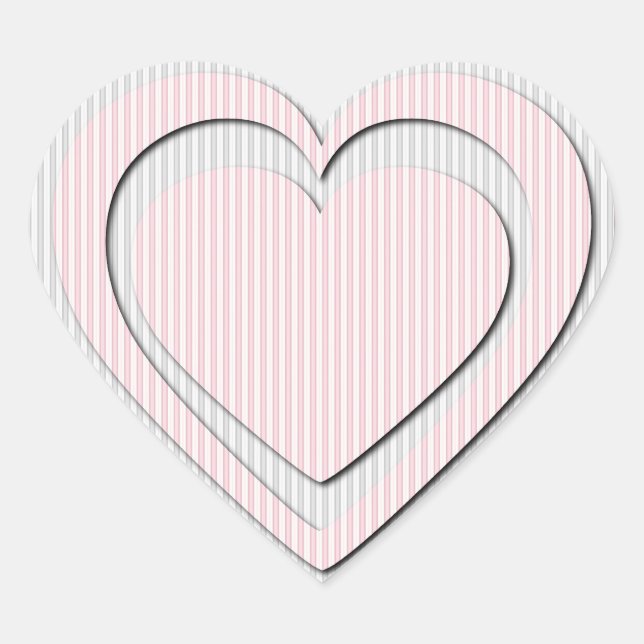 Pegatina de corazón de amor rosado (Anverso)