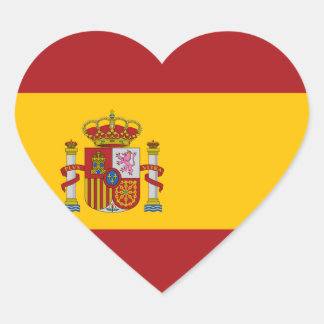 Pegatina de Corazón de Bandera Nacional de España