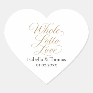 Pegatina de corazón de boda Whole Lotto Love Sello