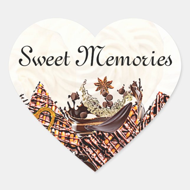 PEGATINA DE CORAZÓN DE CHOCOLATE (Anverso)