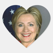 Pegatina de corazón de Hilary Clinton