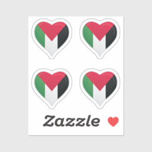 Pegatina de corazón de la bandera de amor de Pales