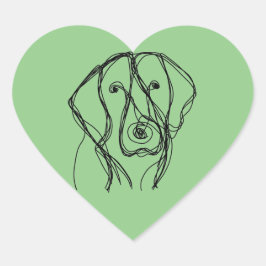 Pegatina de corazón de la línea Minimalista del pe