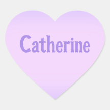 Pegatina de Corazón de Lavanda Rosa Catherine
